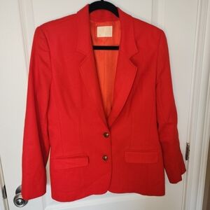 Vintage Women's Red Pendleton Wool Blazer Size 10